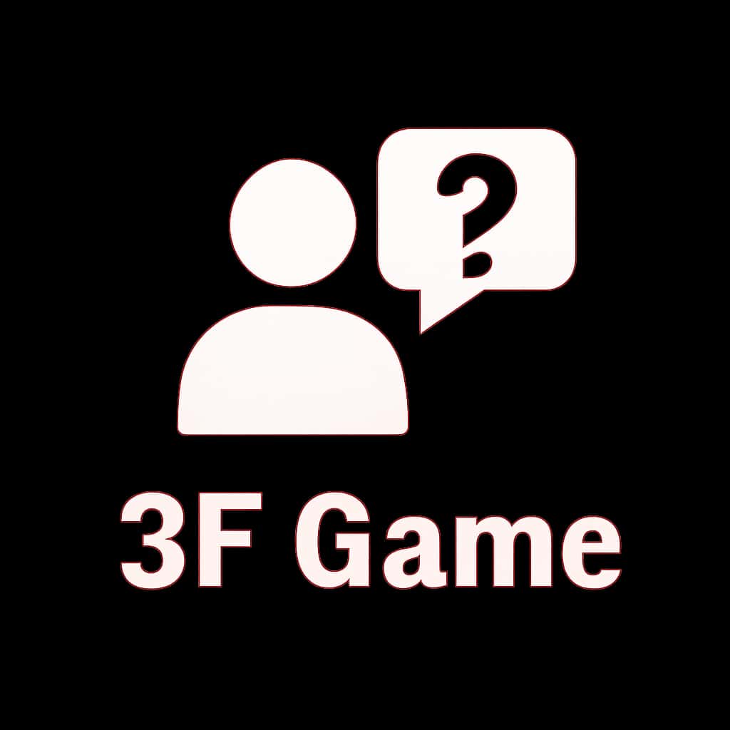 Icon representing account recovery for 3F Game, designed in a minimalistic style.
