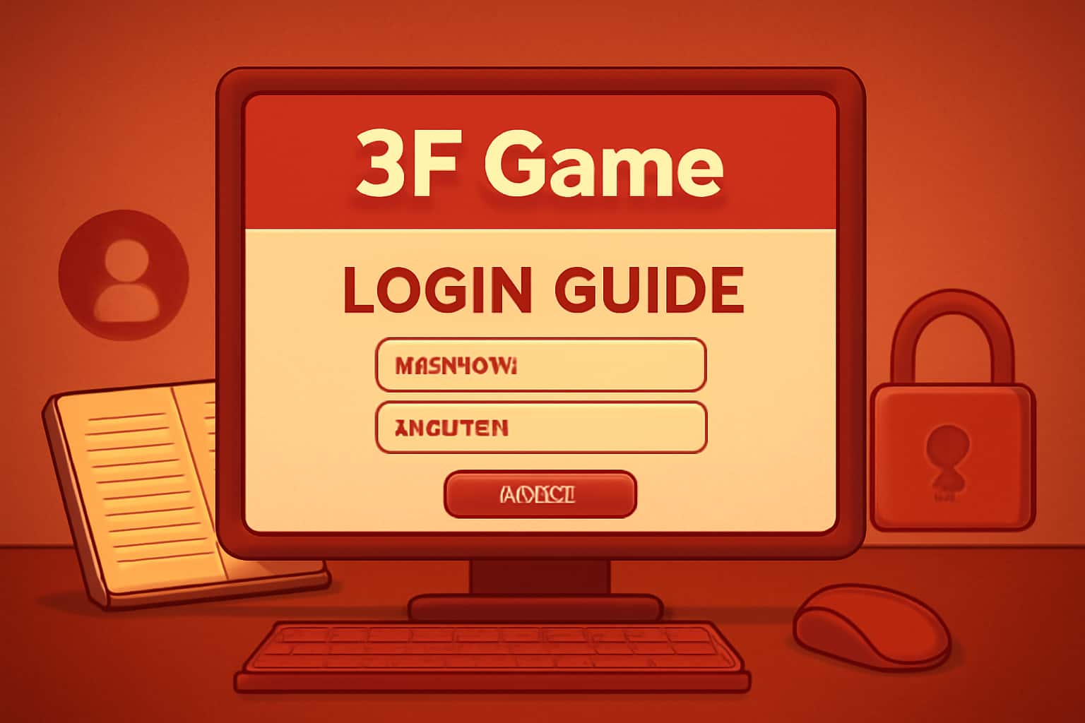 An informative image illustrating the 3F Game Login Guide.