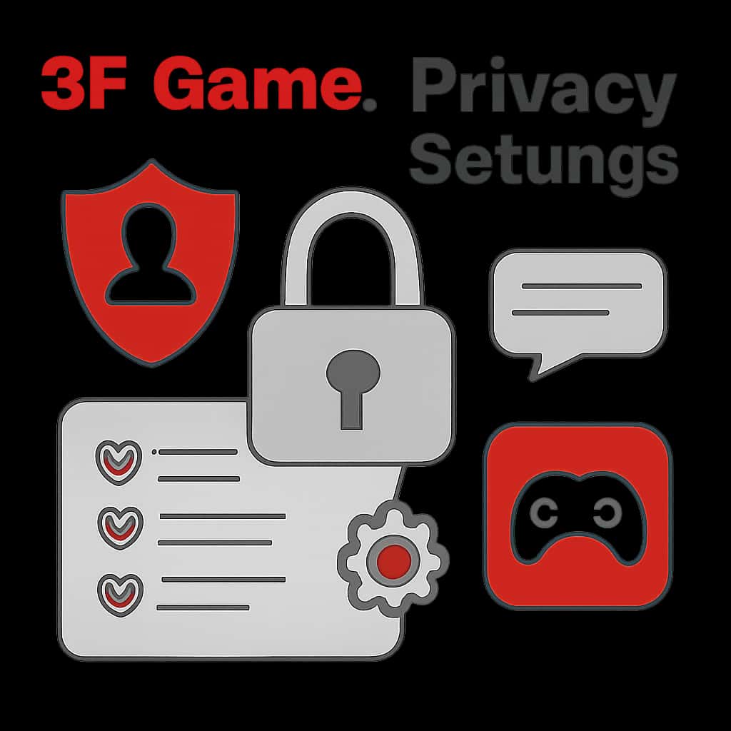 An educational diagram on 3F Game Privacy Settings.