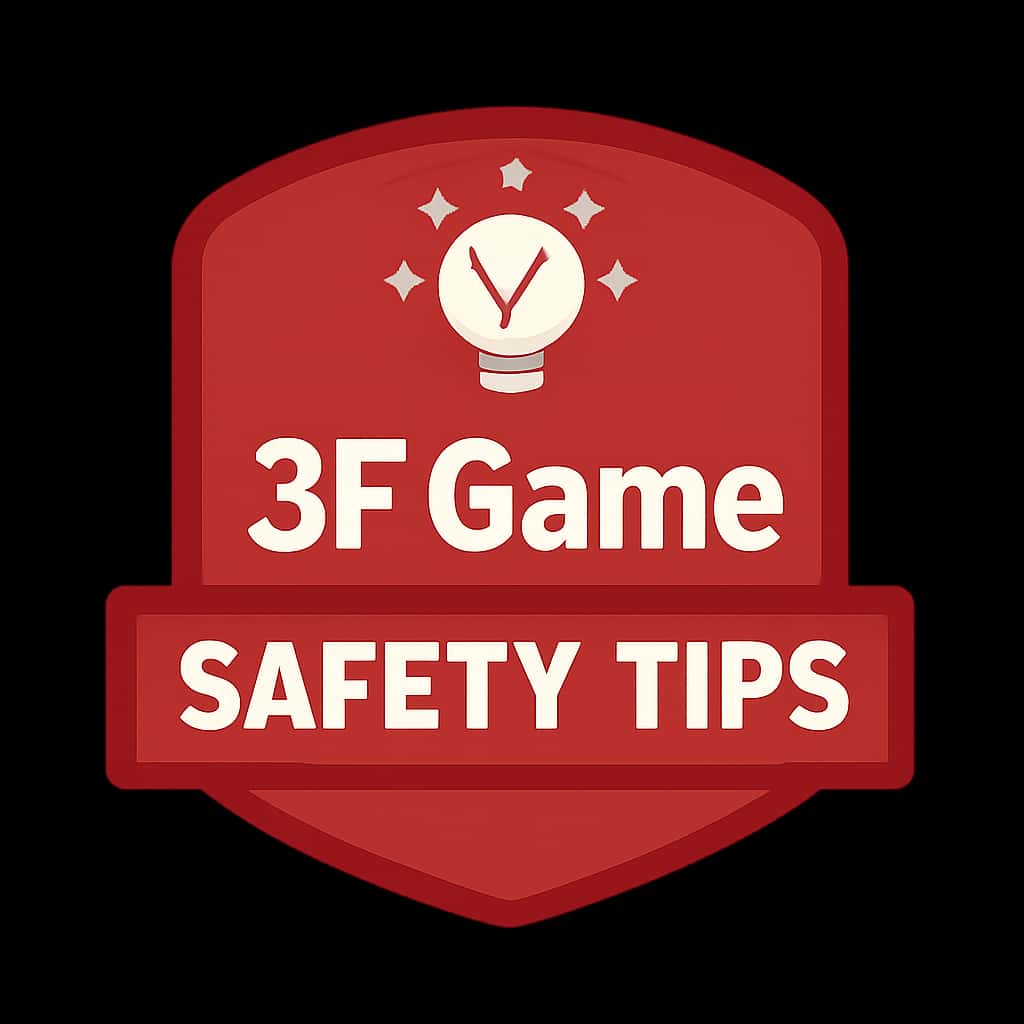 An icon illustrating 3F Game Safety Tips with a professional look.