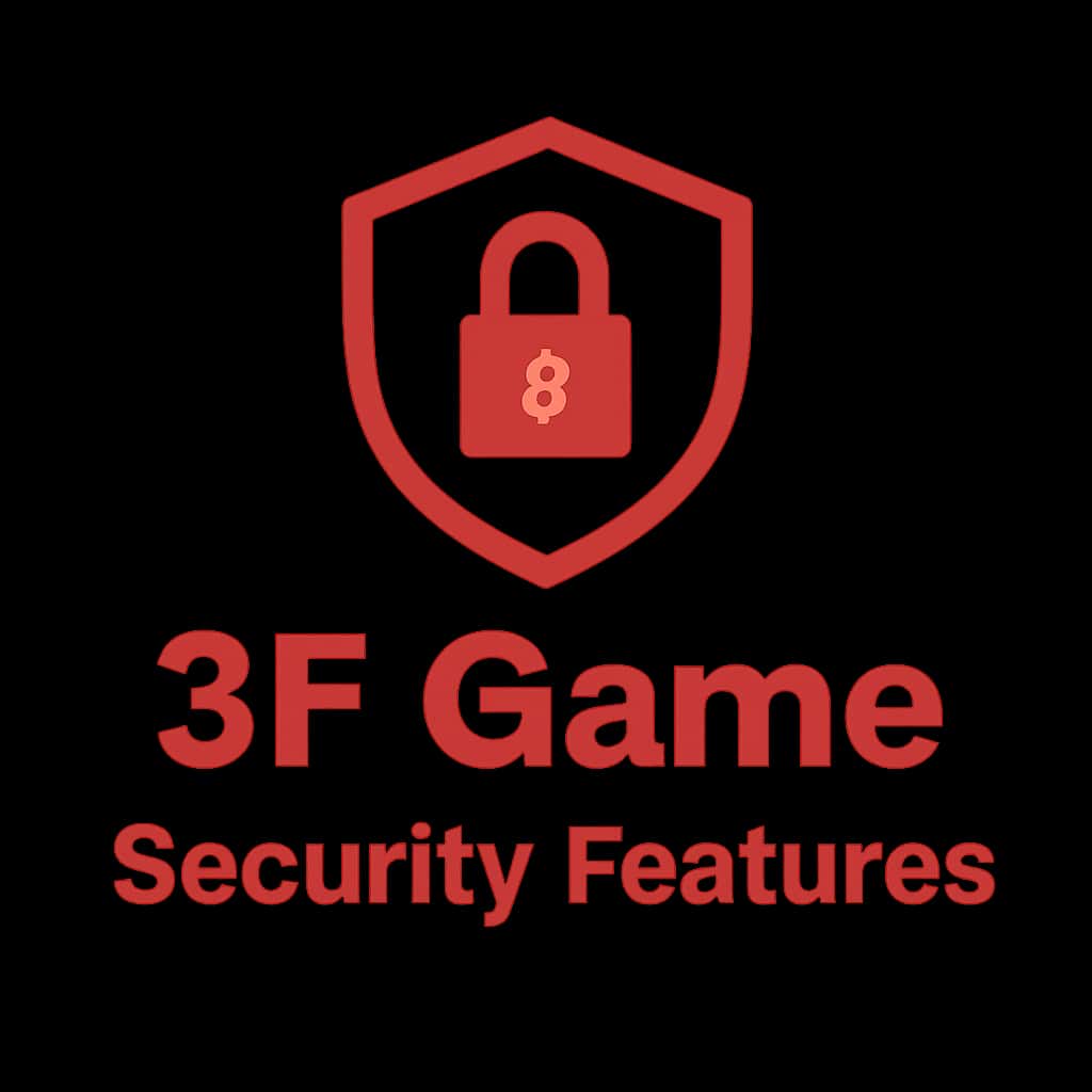 A badge illustrating security features for the 3F Game.