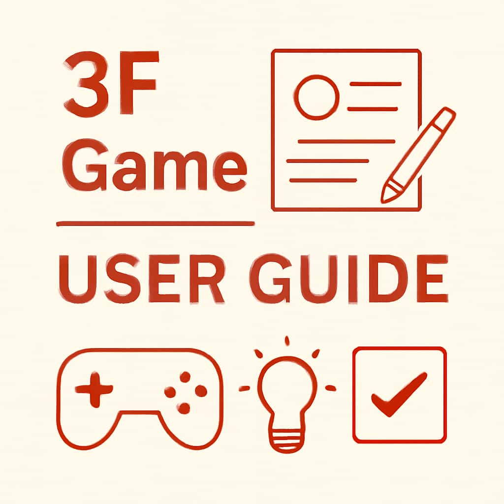 Illustration detailing key features of the 3F Game User Guide.