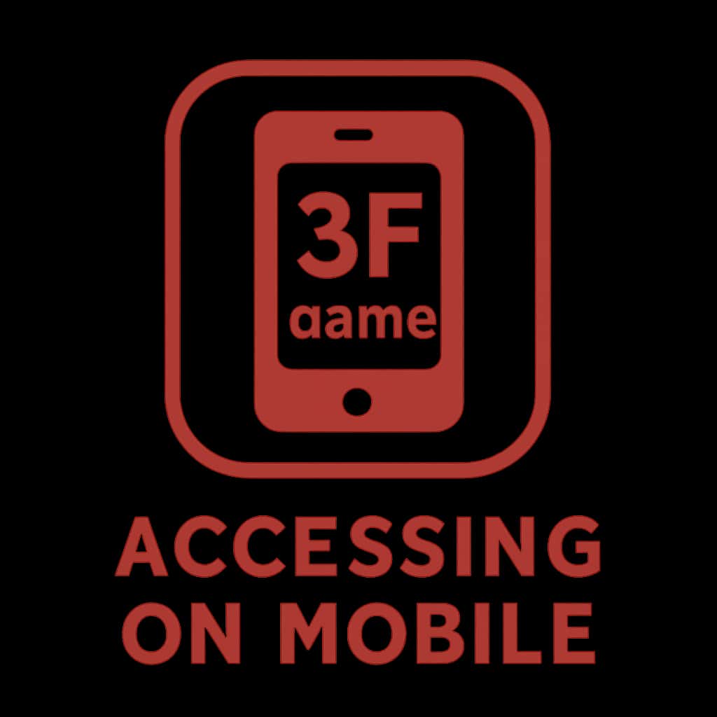 Badge illustrating the concept of accessing the 3F Game on mobile.