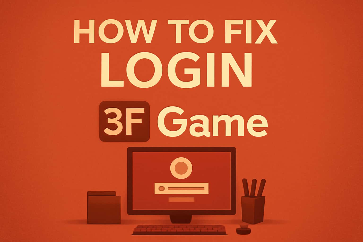 An informative scene depicting the title 'How to Fix Login 3F Game' in a high-tech environment.
