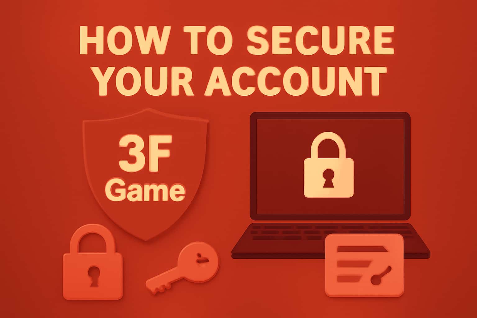 Informational graphic about securing a 3F Game account.